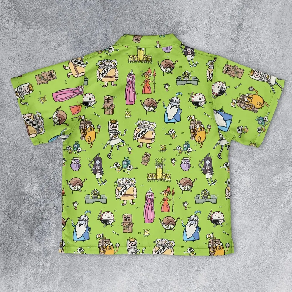Finn Holy Adventure Adventure Time and Monty Python and the Holy Grail Youth Hawaiian Shirt - 2