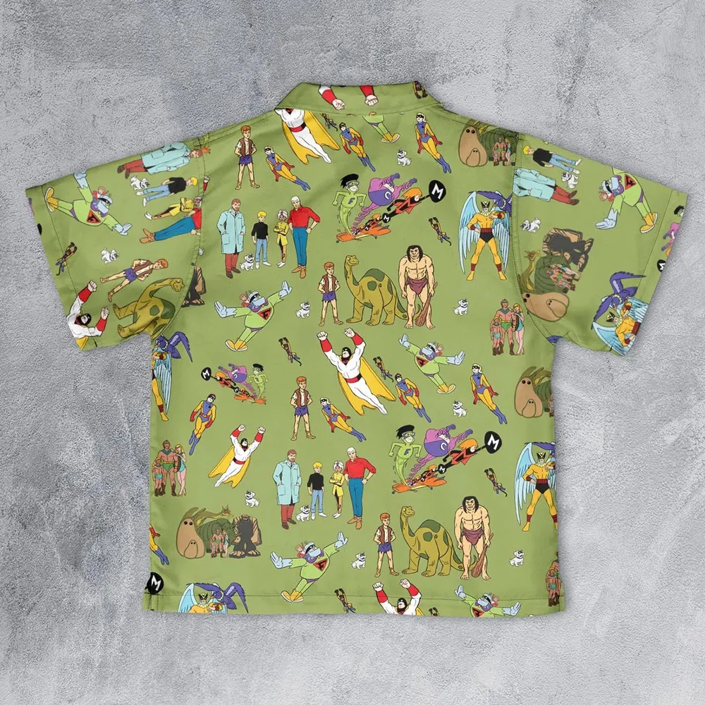 60s Vintage Characters Youth Hawaiian Shirt - 2