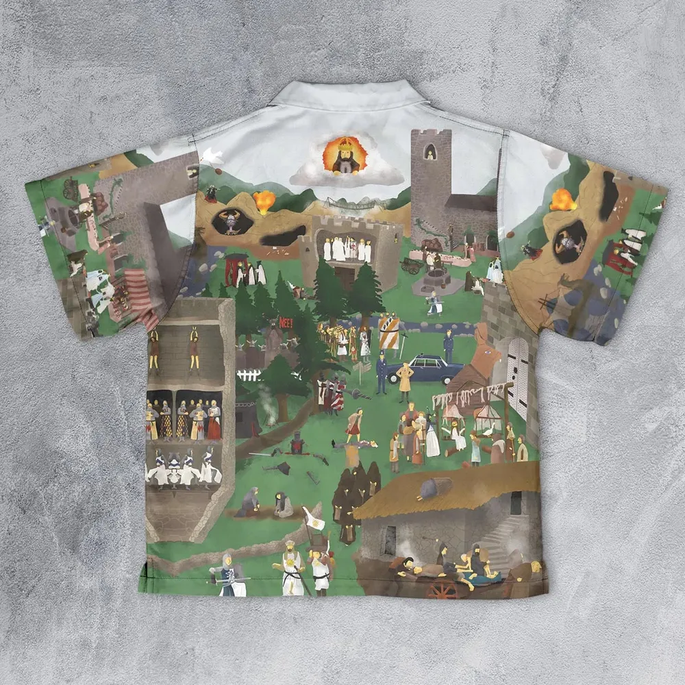 England 932 A.D Monty Python and The Holy Grail Youth Hawaiian Shirt - 2