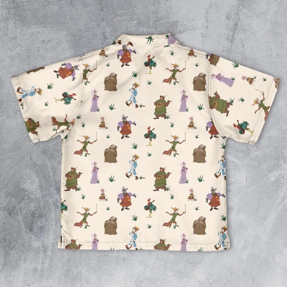 Oo-de-lally Robin Hood Characters Youth Hawaiian Shirt - 2