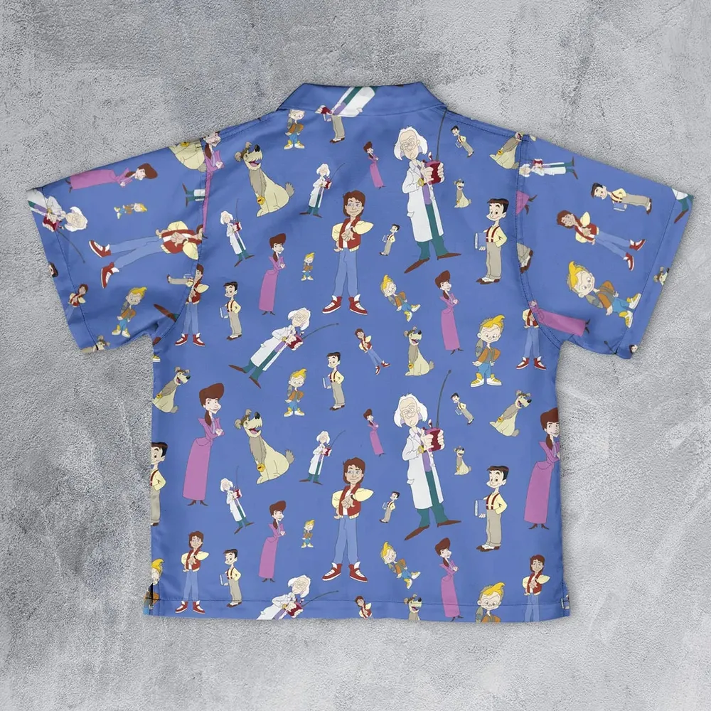 B2tf Cartoon Characters Seamless Youth Hawaiian Shirt - 2