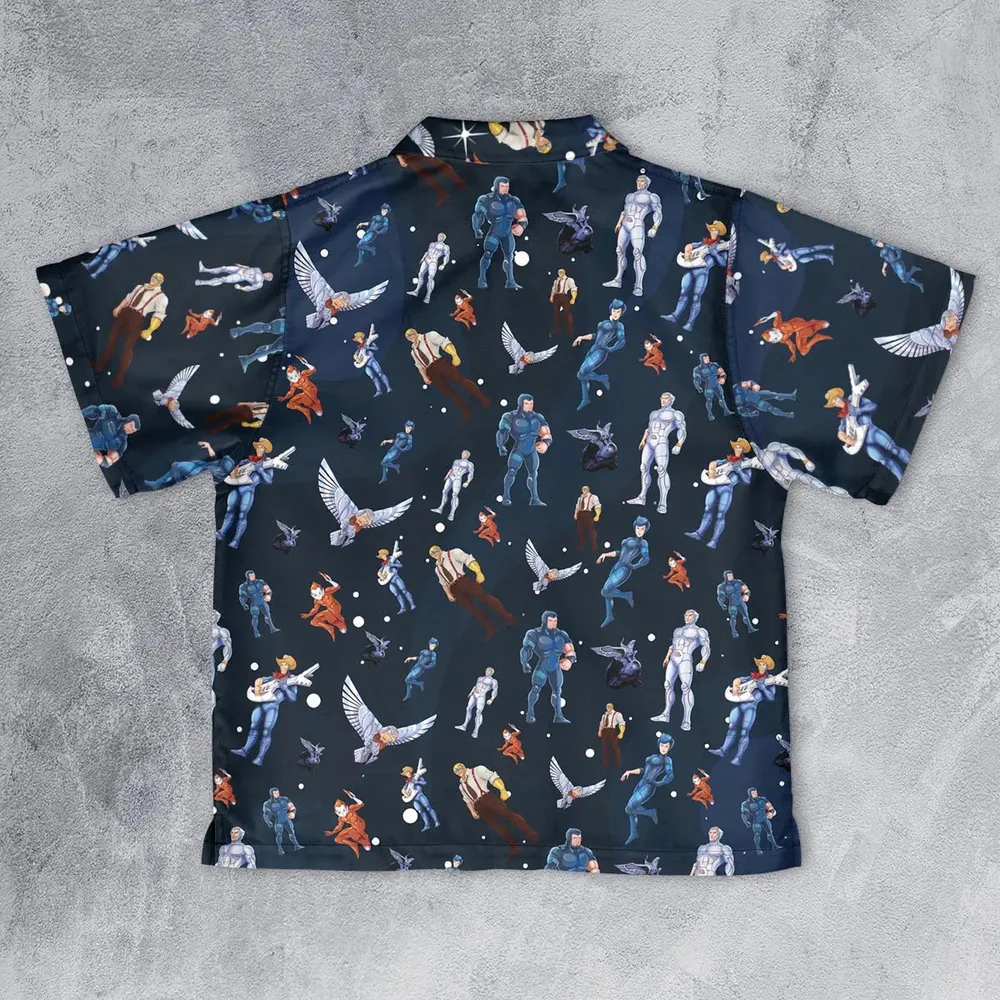 Silverhawks Cartoon Characters Youth Hawaiian Shirt - 2