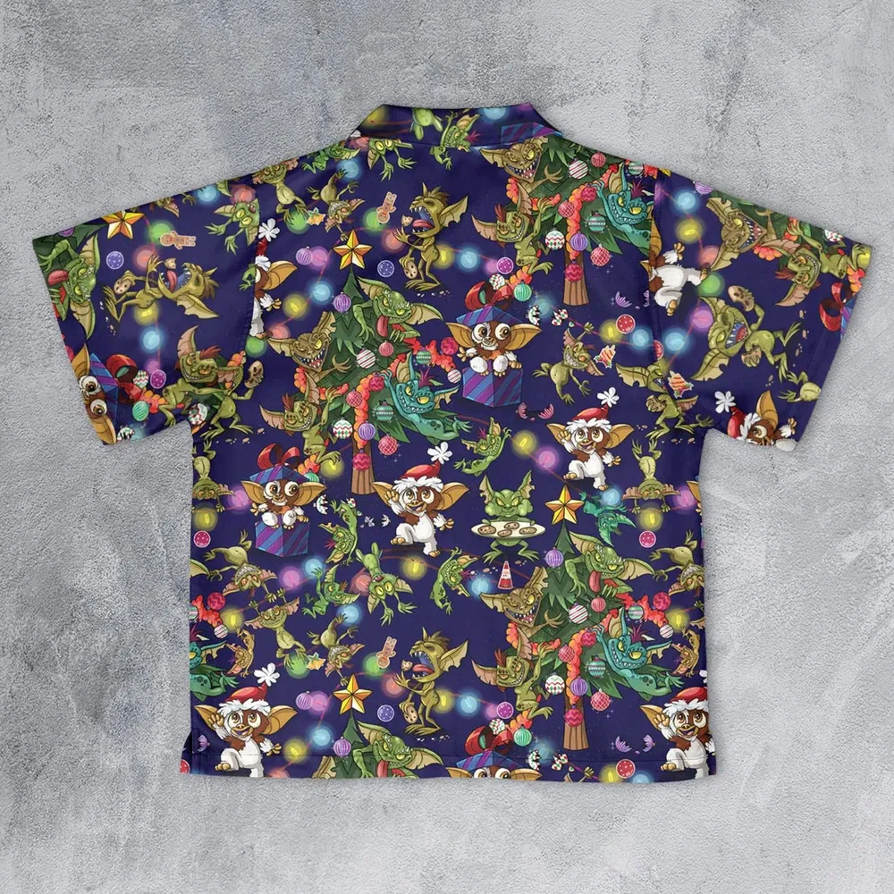 Christmas Movie Little Monsters Greamlins Youth Hawaiian Shirt - 2