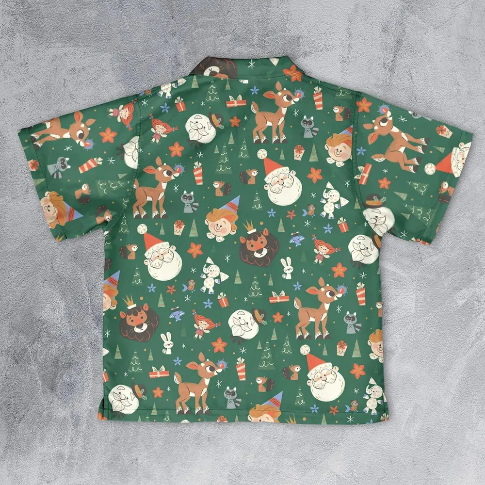 Rudolph The Red Nosed Reindeer Characters Youth Hawaiian Shirt - 2