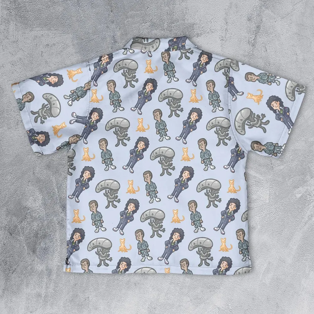 SciFi Chic Alien Youth Hawaiian Shirt - 2