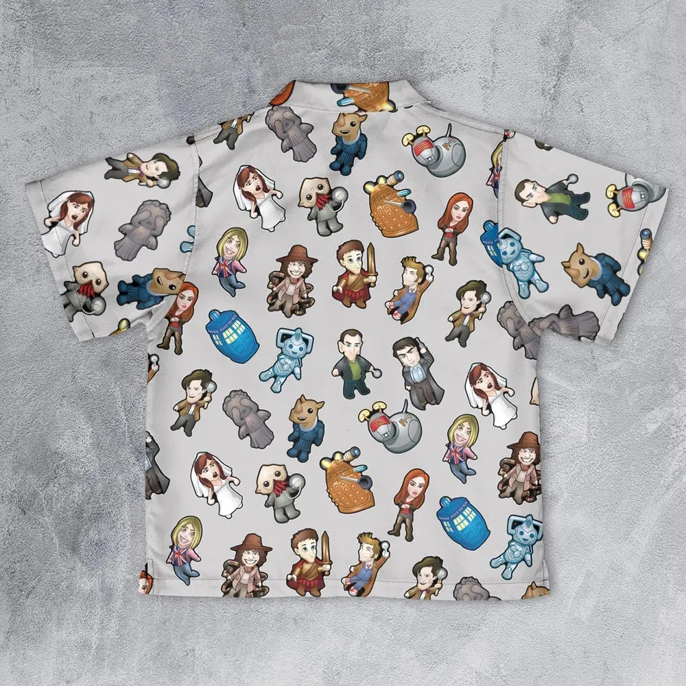 Cartoon Who Doctor Who Youth Hawaiian Shirt - 2