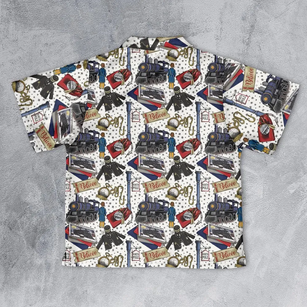 The Polar Express Christmas Movie Youth Hawaiian Shirt - 2