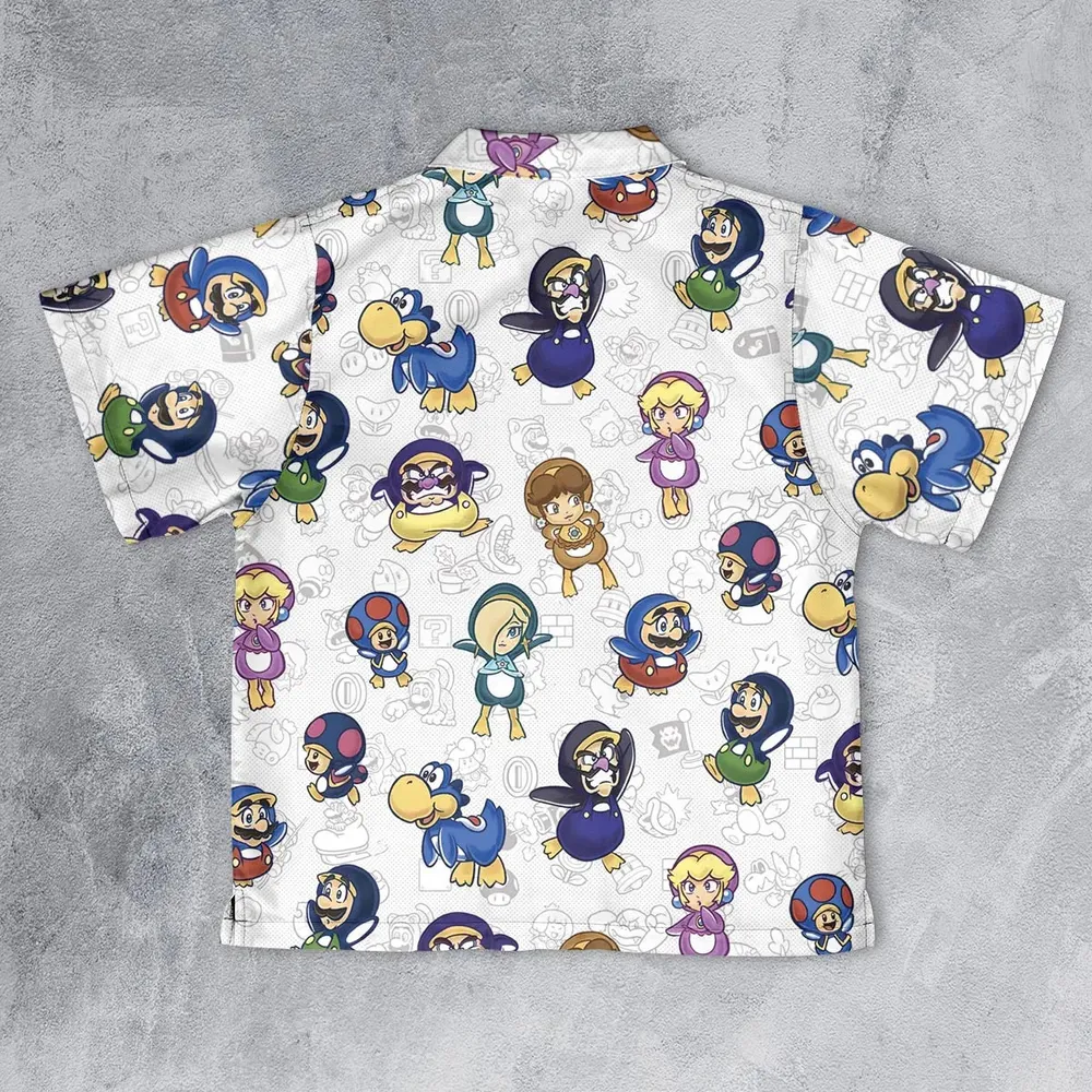 Penguin Party Super Mario Youth Hawaiian Shirt - 2