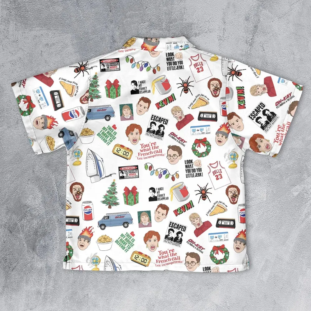 Holiday Pranks Home Alone Youth Hawaiian Shirt - 2