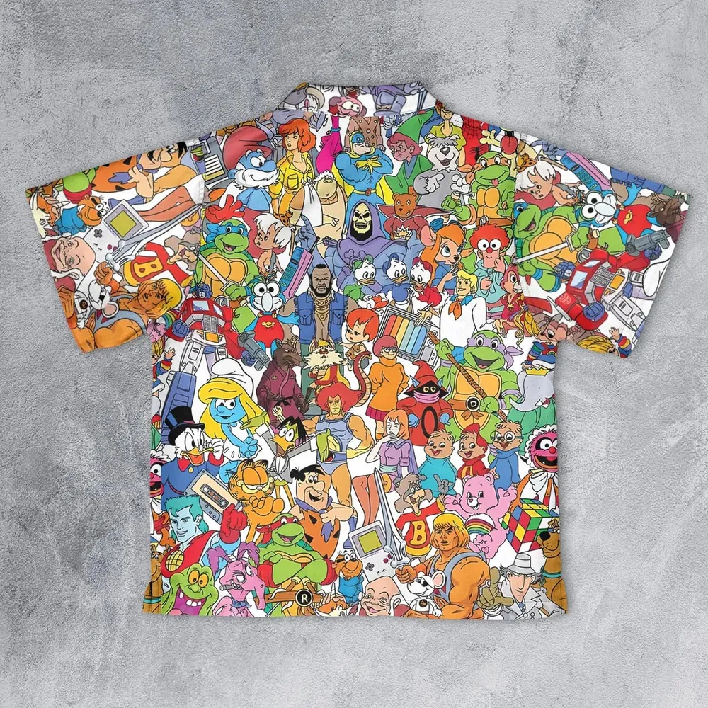 90s Cartoon Legends Youth Hawaiian Shirt - 2