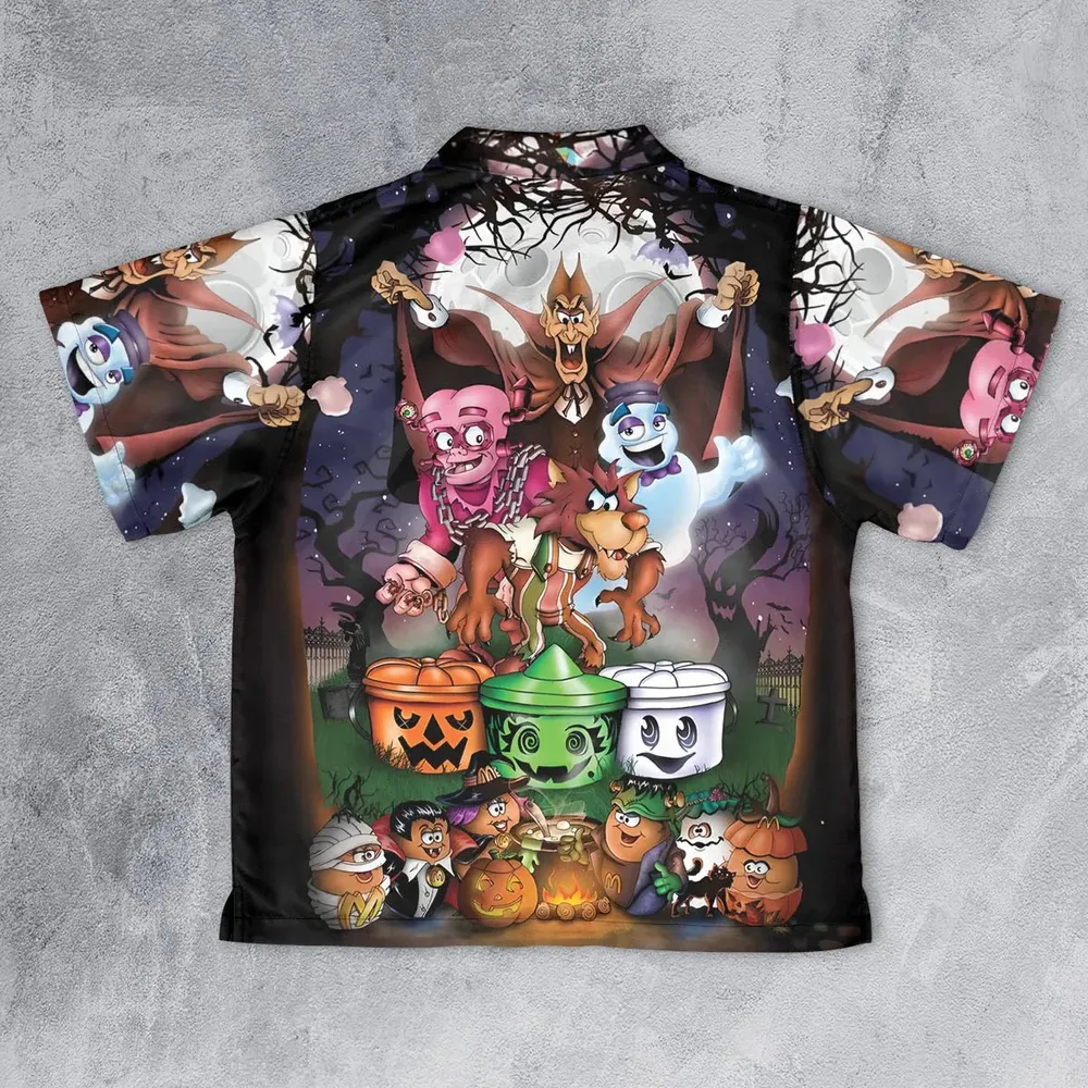 Halloween Food Mascot Themed Youth Hawaiian Shirt - 2