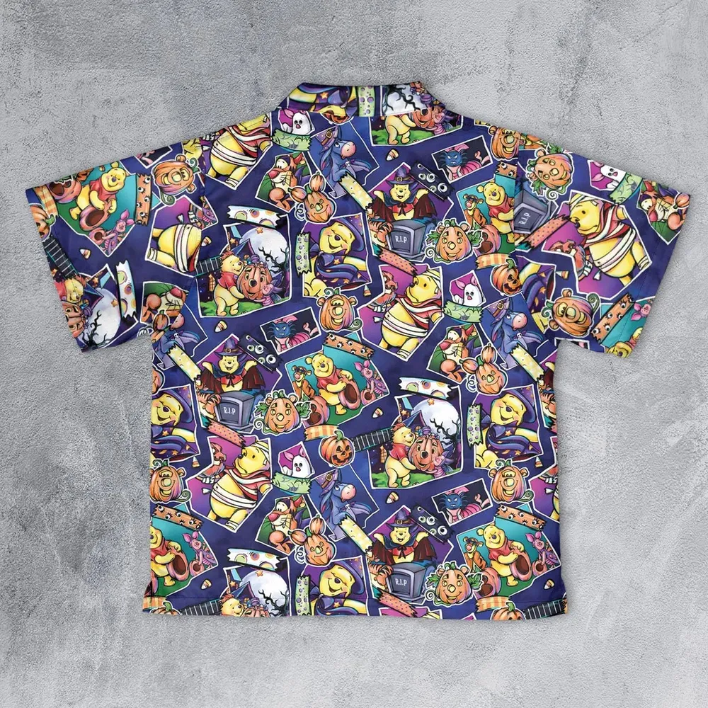 Pooh Bear Halloween Youth Hawaiian Shirt - 2