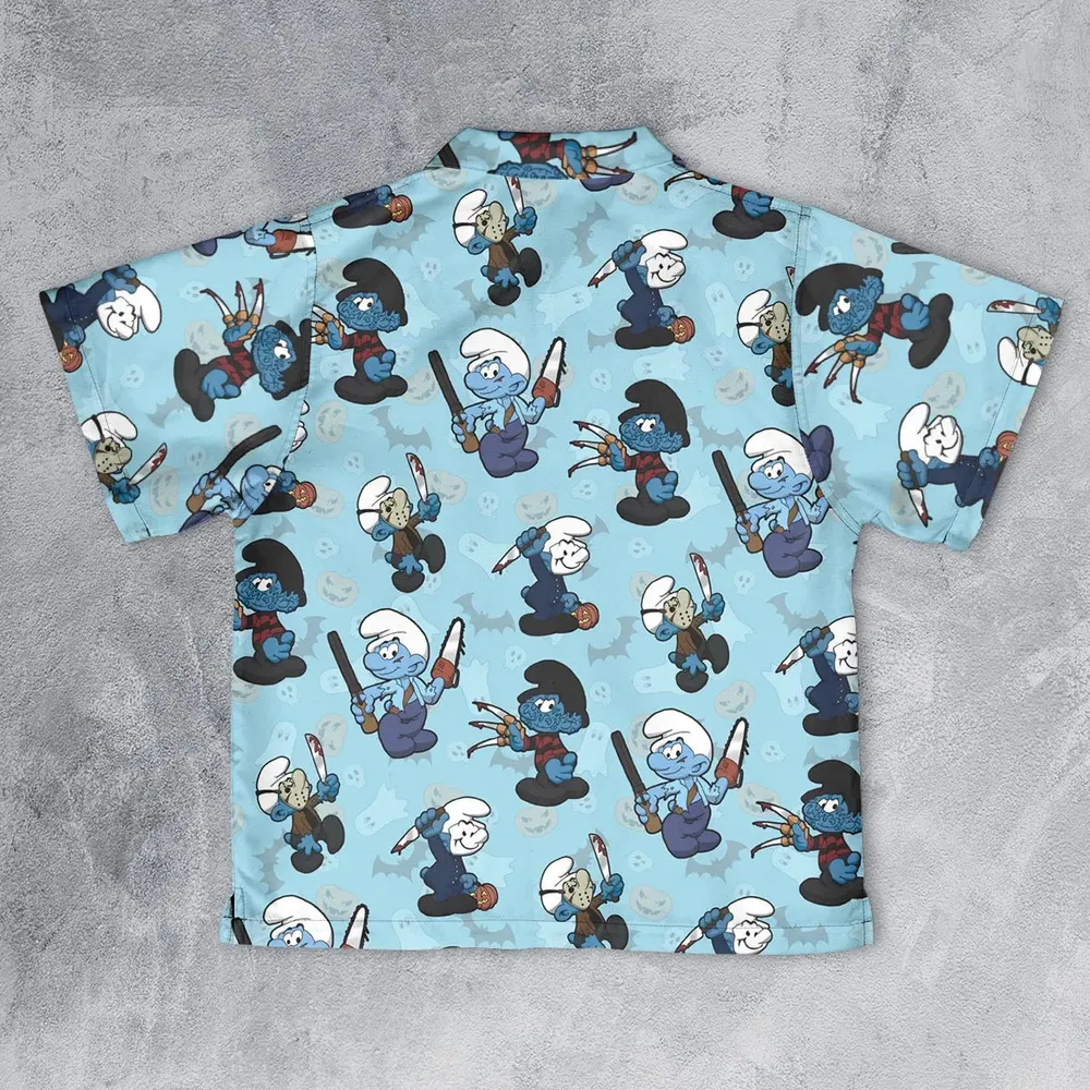 Horror Smurfs Youth Hawaiian Shirt - 2