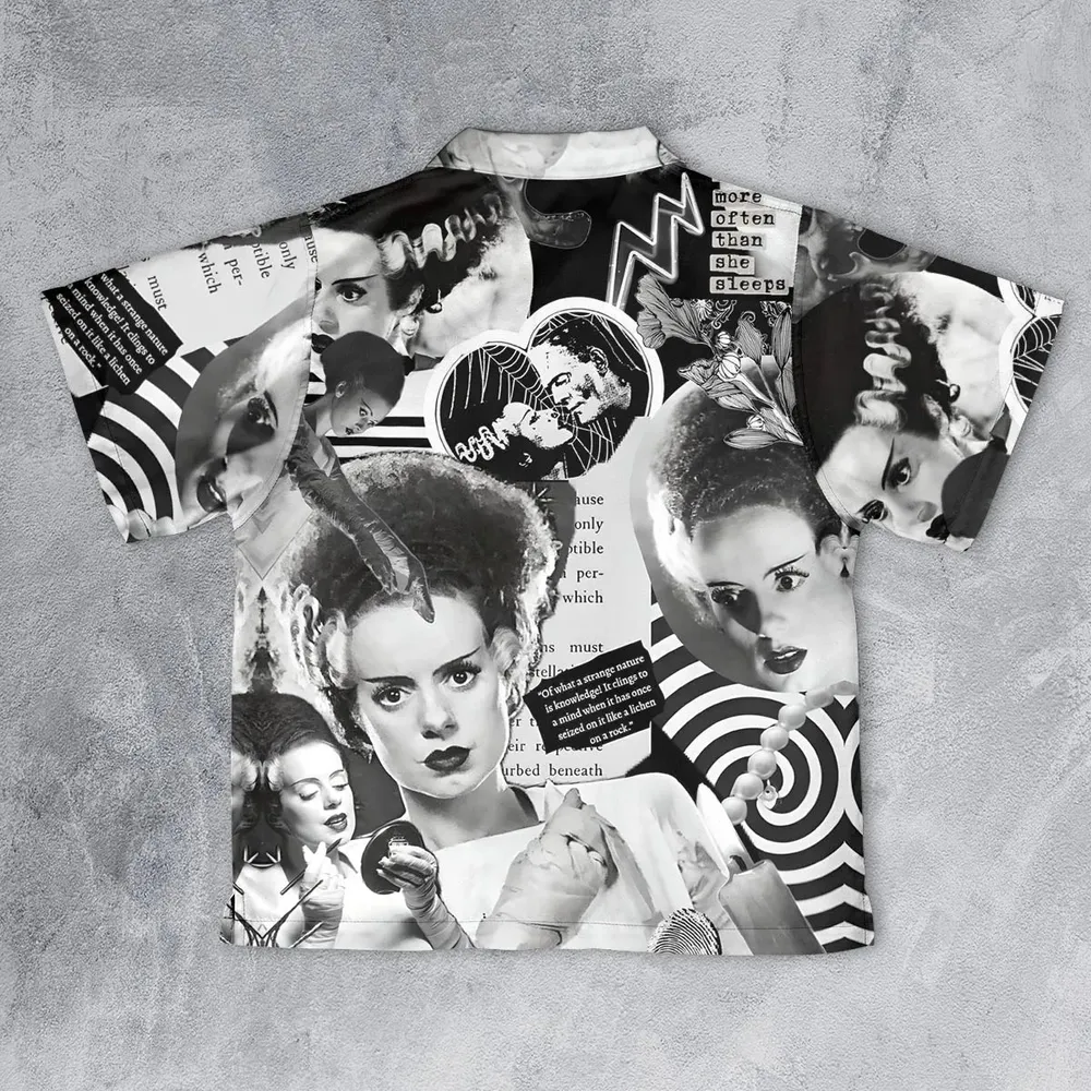 Bride Of Frankenstein Youth Hawaiian Shirt - 2