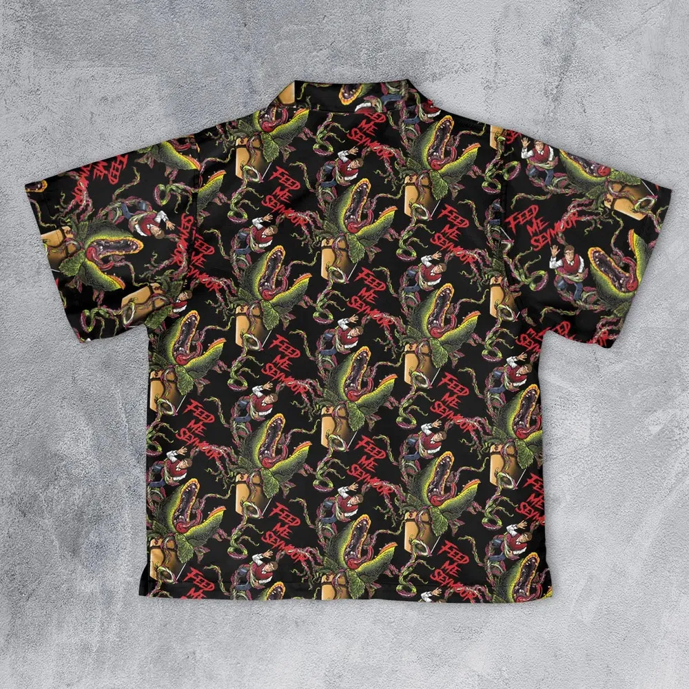 Feed Me Seymour Horror Little Shop Youth Hawaiian Shirt - 2