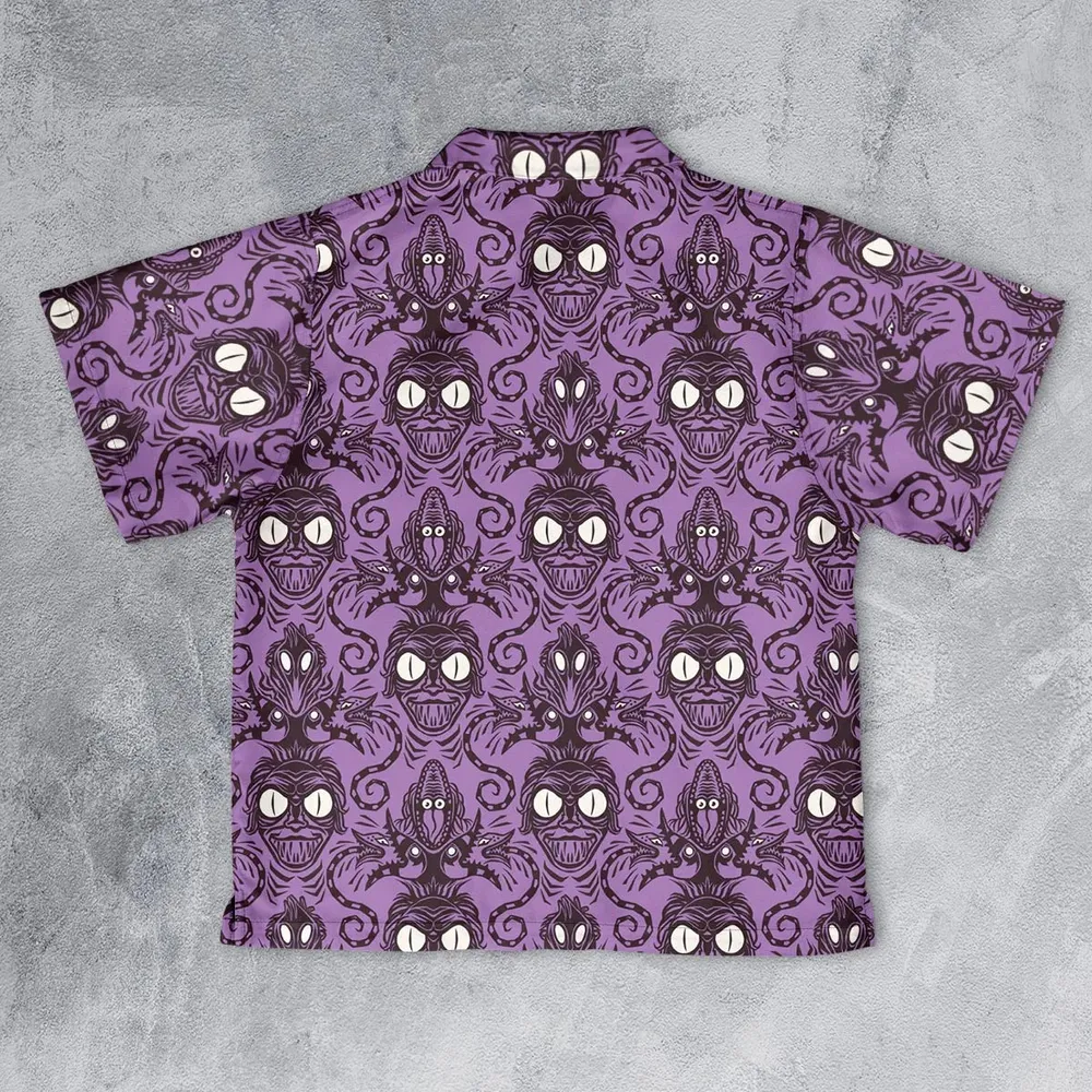 Beetlejuice Haunted Mansion Themed Youth Hawaiian Shirt - 2