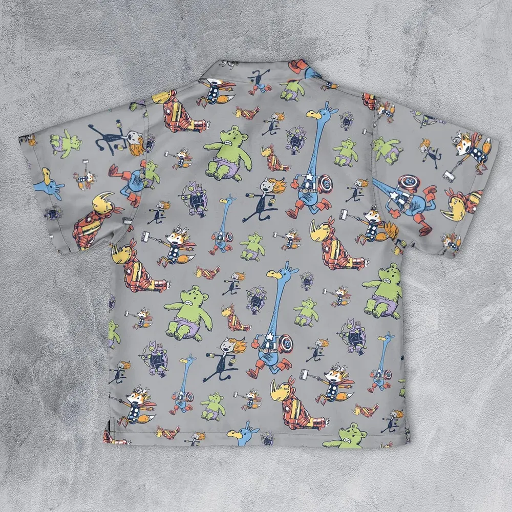 Animals Assemble Avengers Youth Hawaiian Shirt - 2