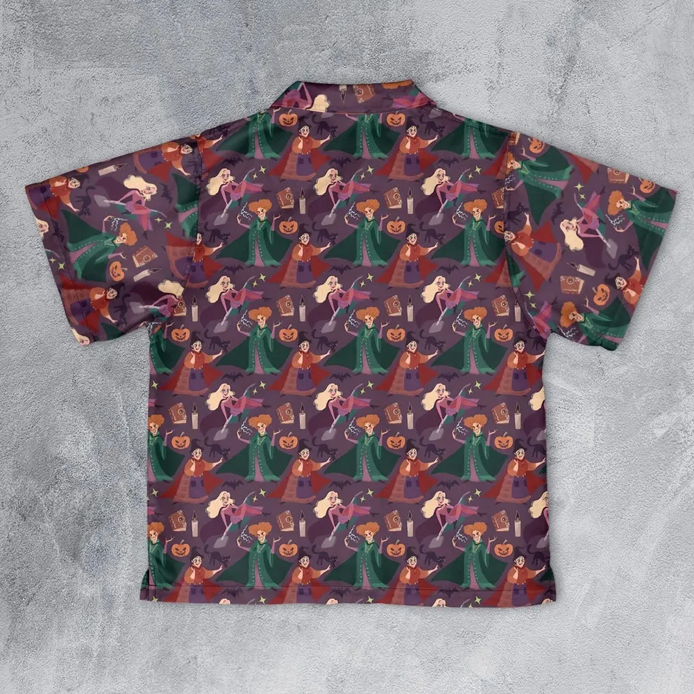 Sanderson Sisters Pattern Youth Hawaiian Shirt - 2