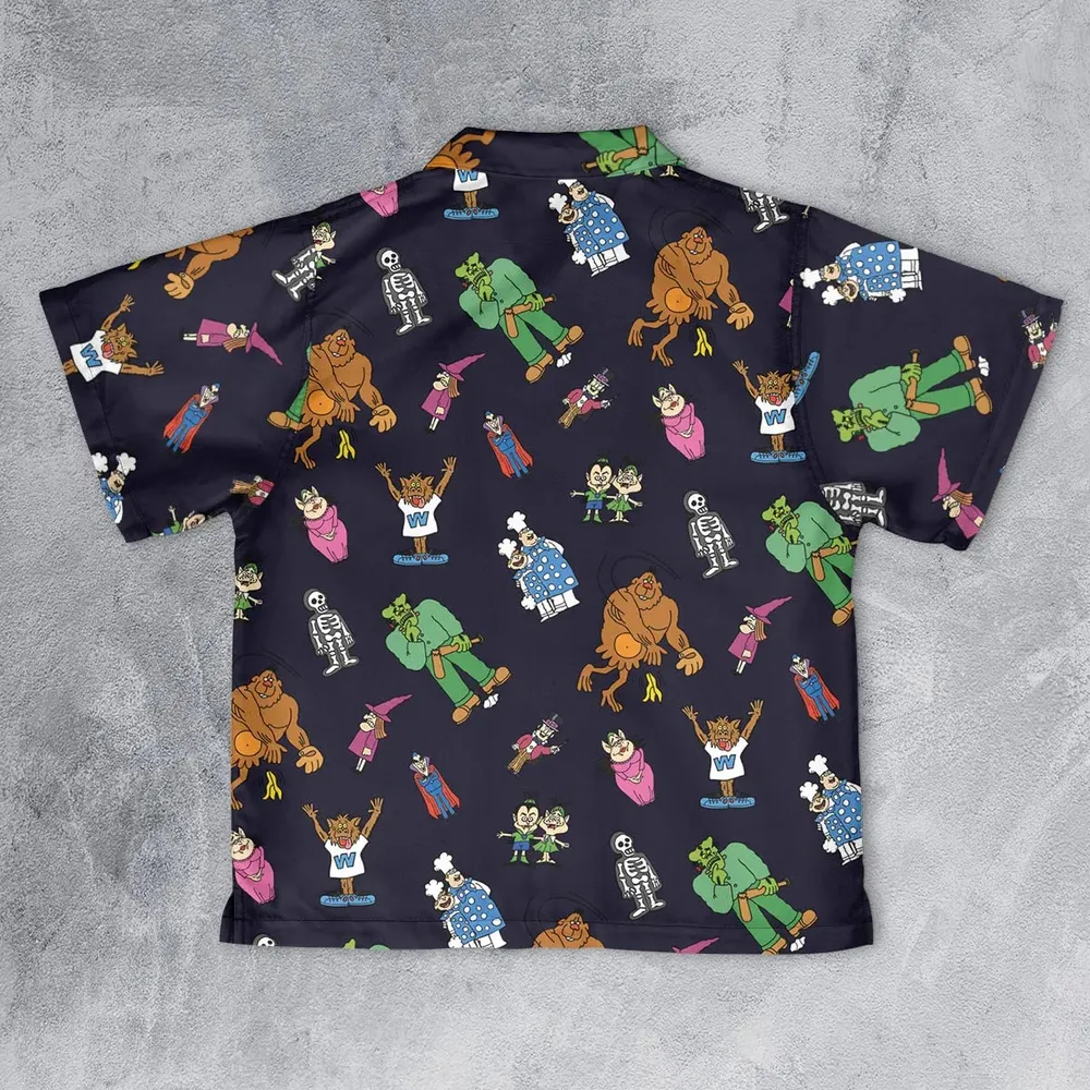 Nostalgic Food Mascots Burger Chef Youth Hawaiian Shirt - 2