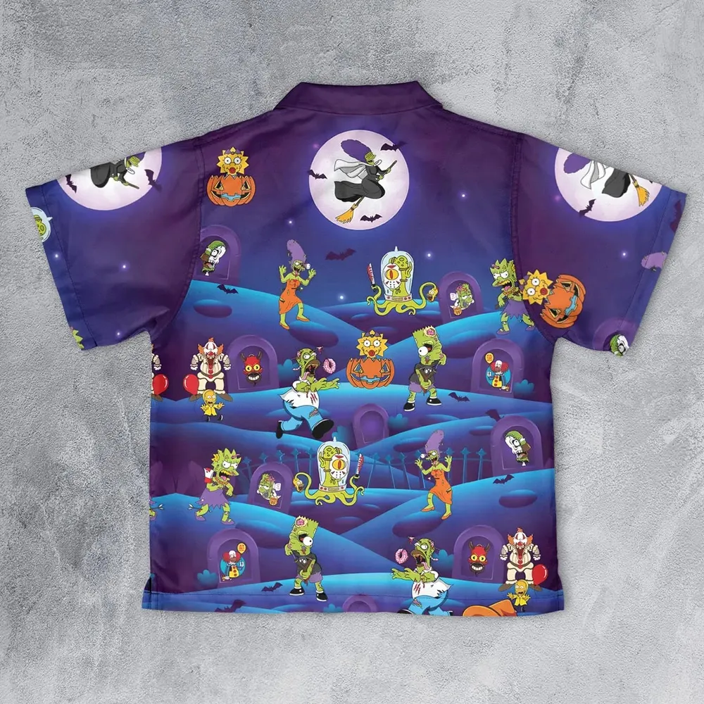 Horror Night The Simpsons Youth Hawaiian Shirt - 2