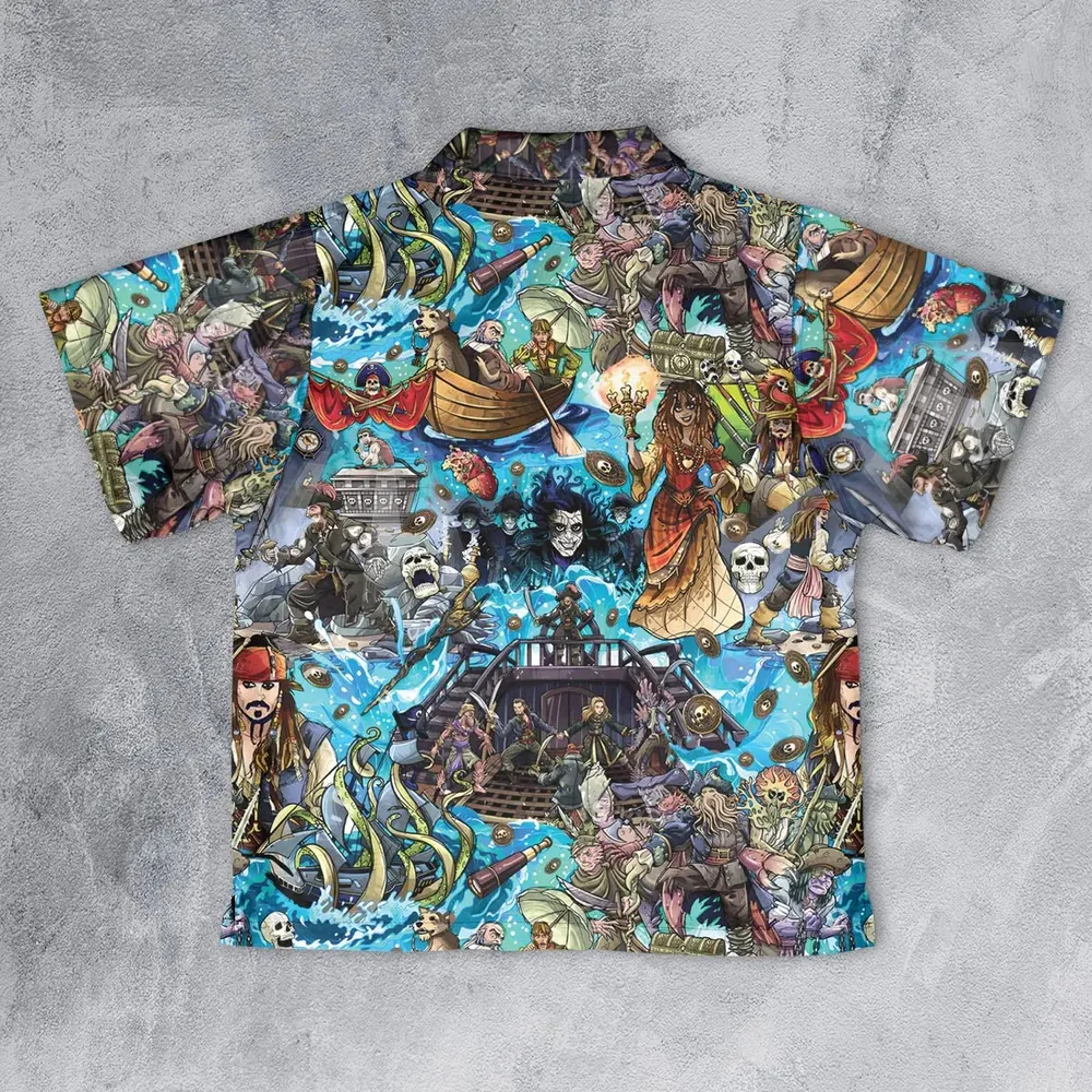 Travel And Fight Pirates of the Caribbean Youth Hawaiian Shirt - 2