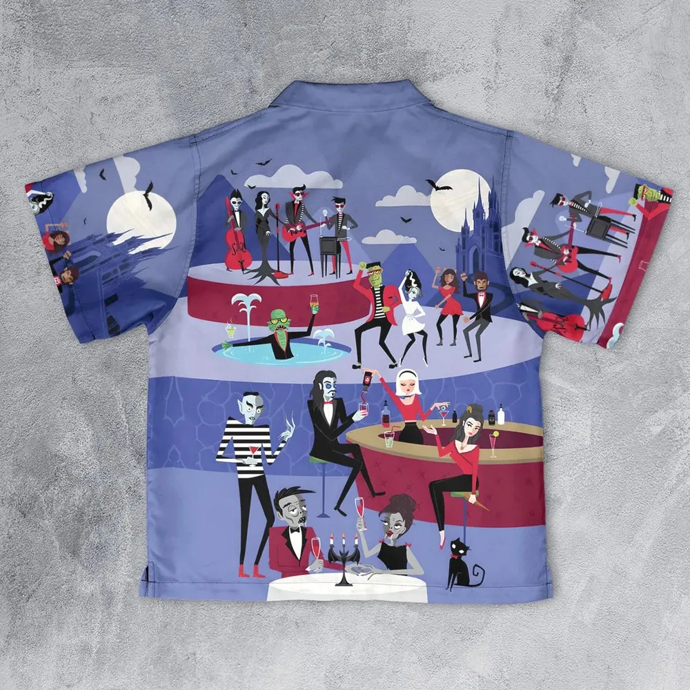 Monster Universal Dance Party Youth Hawaiian Shirt - 2
