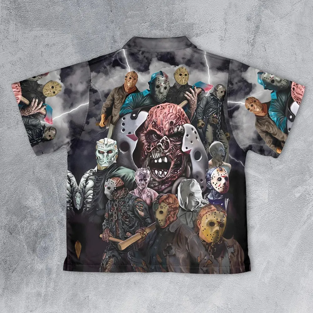 Jason Voorhees Evolution Youth Hawaiian Shirt - 2