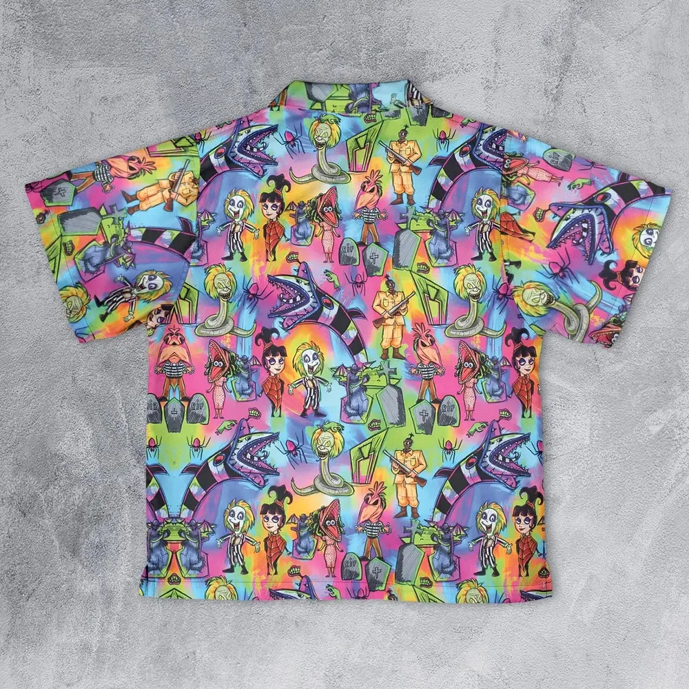 Hauntingly Stylish Beetlejuice Youth Hawaiian Shirt - 2