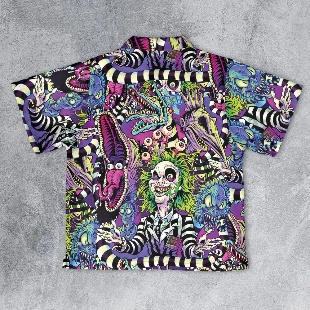 Stay Spooky Beetlejuice Youth Hawaiian Shirt - 2