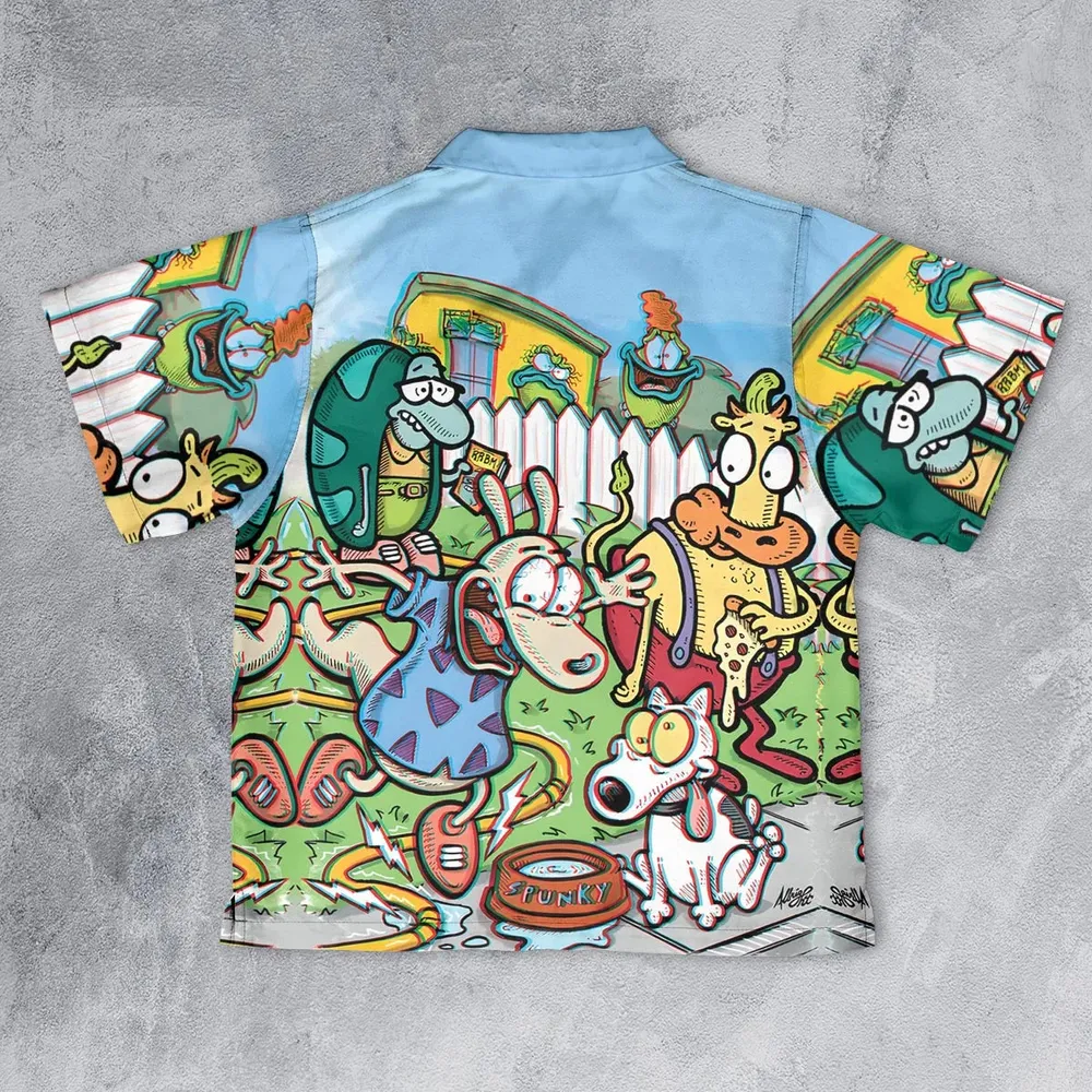Spunky Style Rocko's Modern Life Youth Hawaiian Shirt - 2
