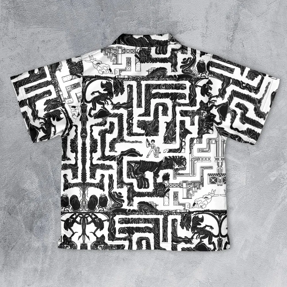 Xenomorph Alien Maze Youth Hawaiian Shirt - 2