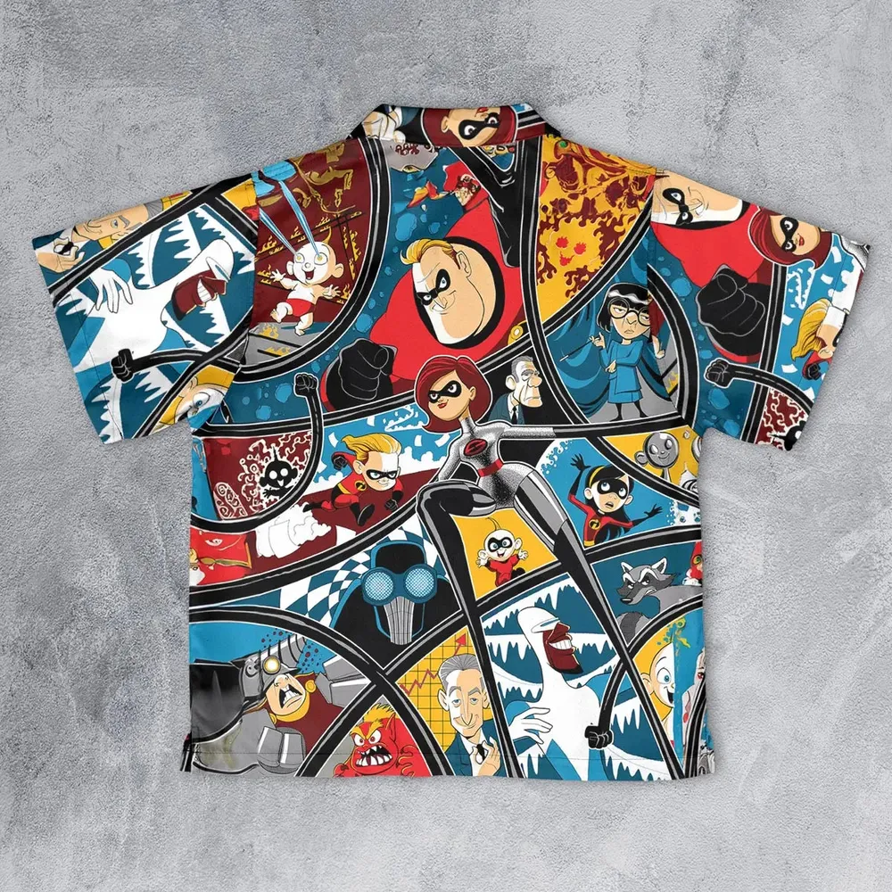 The Incredibles cartoon Youth Hawaiian Shirt - 2