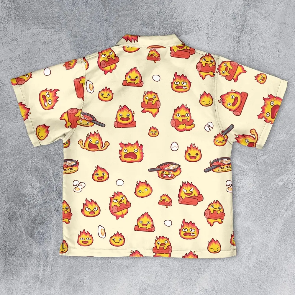Calcifer Howl’s Moving Castle Youth Hawaiian Shirt - 2