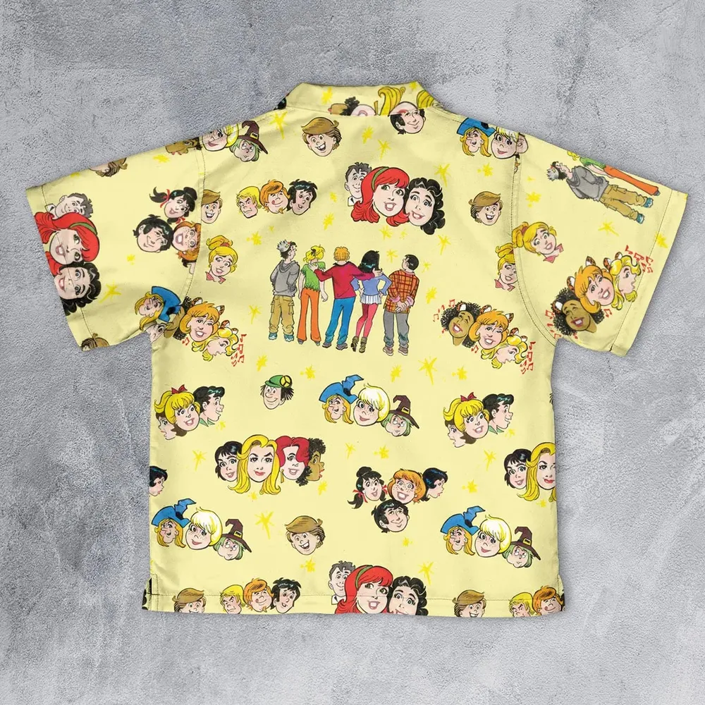 Nostalgic Cartoons in Archie Style Youth Hawaiian Shirt - 2