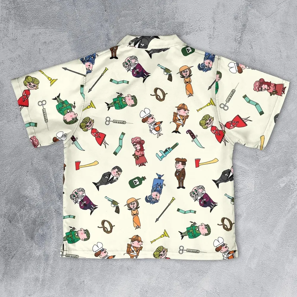 Clue Board Game Characters Youth Hawaiian Shirt - 2