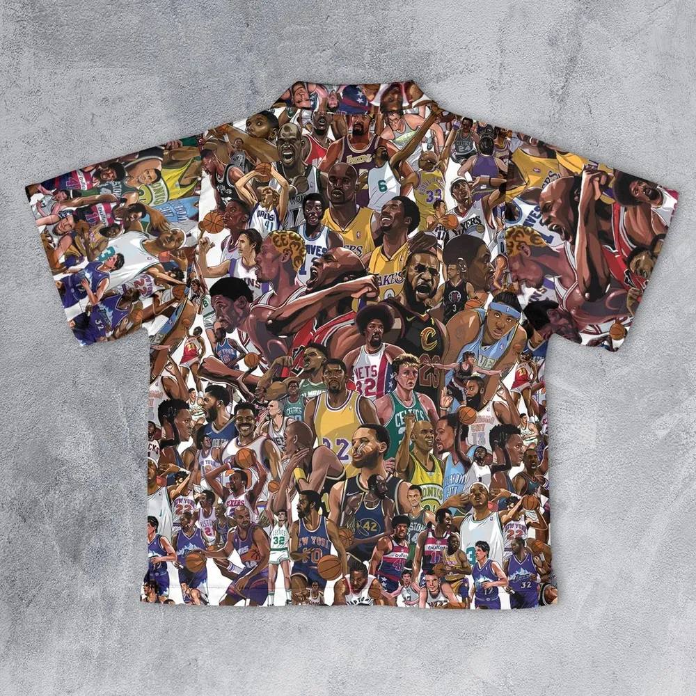 Basketball Superstars Youth Hawaiian Shirt - 2