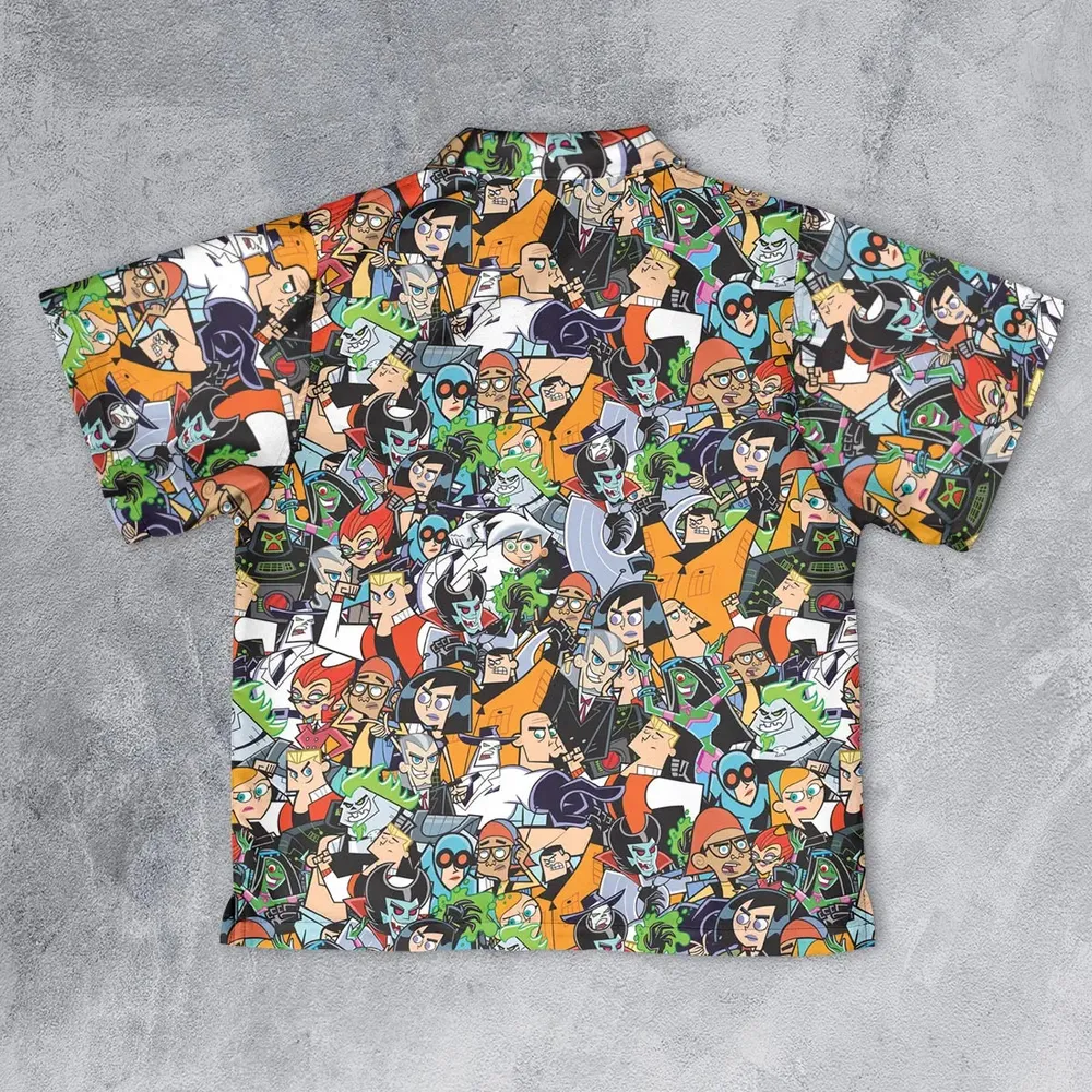 Danny Phantom Characters Collage Youth Hawaiian Shirt - 2