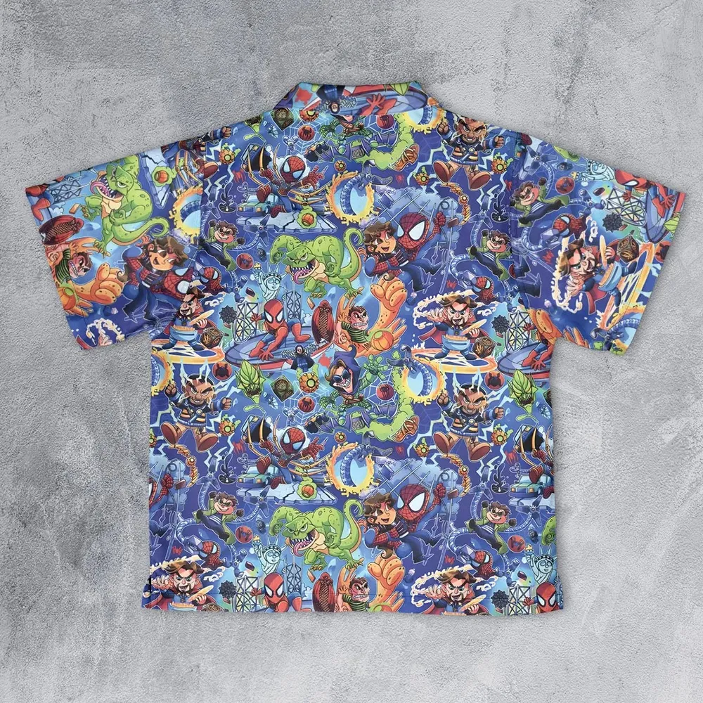 Web Slinger Spider Man Youth Hawaiian Shirt - 2