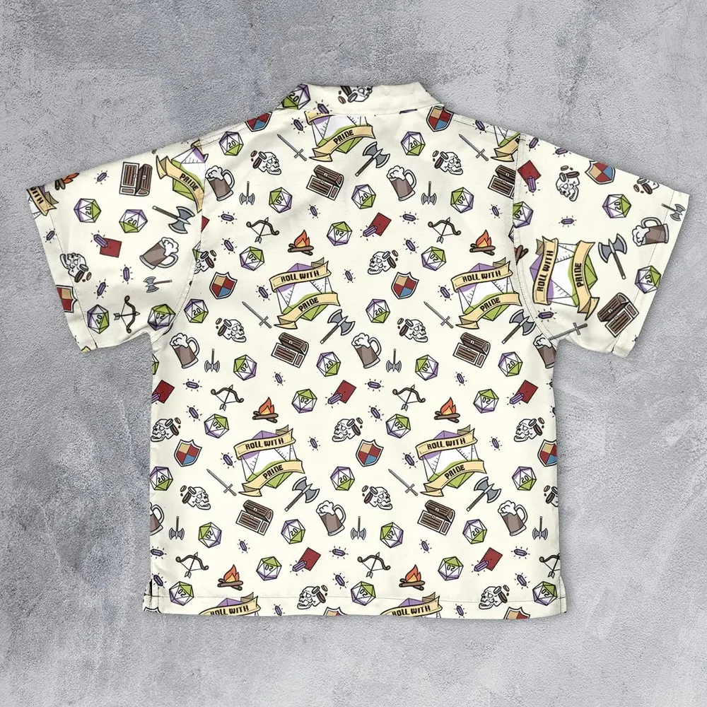 Roll With Pride DnD Youth Hawaiian Shirt - 2