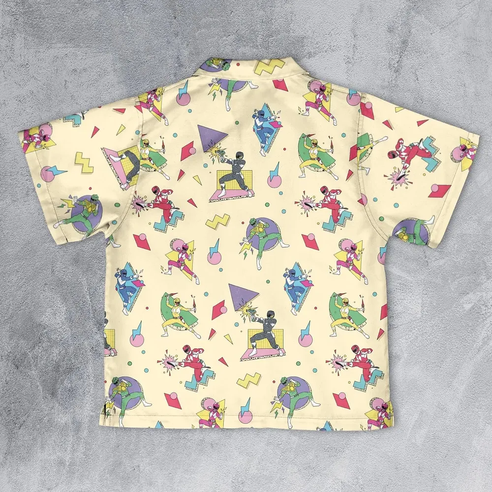 Morphin Team Power Rangers Youth Hawaiian Shirt - 2