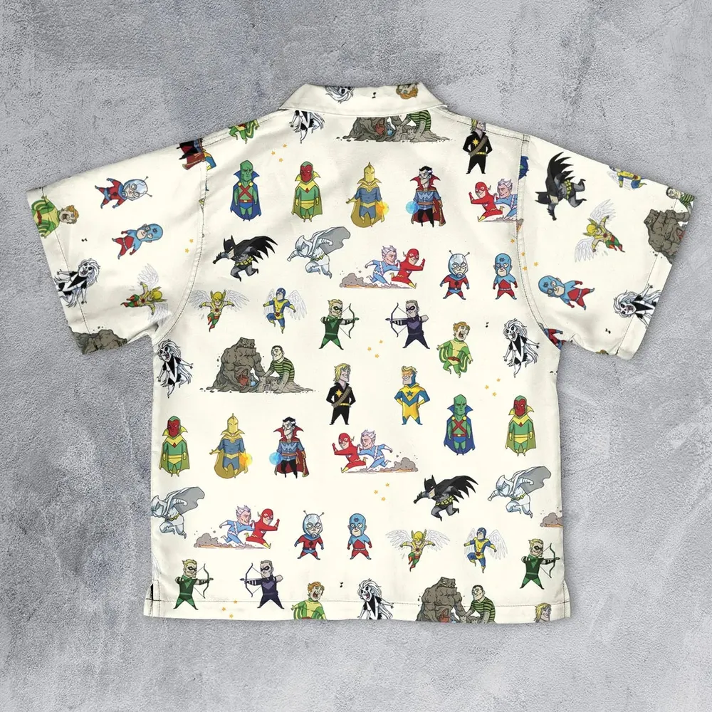 Chillin' and Battle Marvel vs DCU Youth Hawaiian Shirt - 2