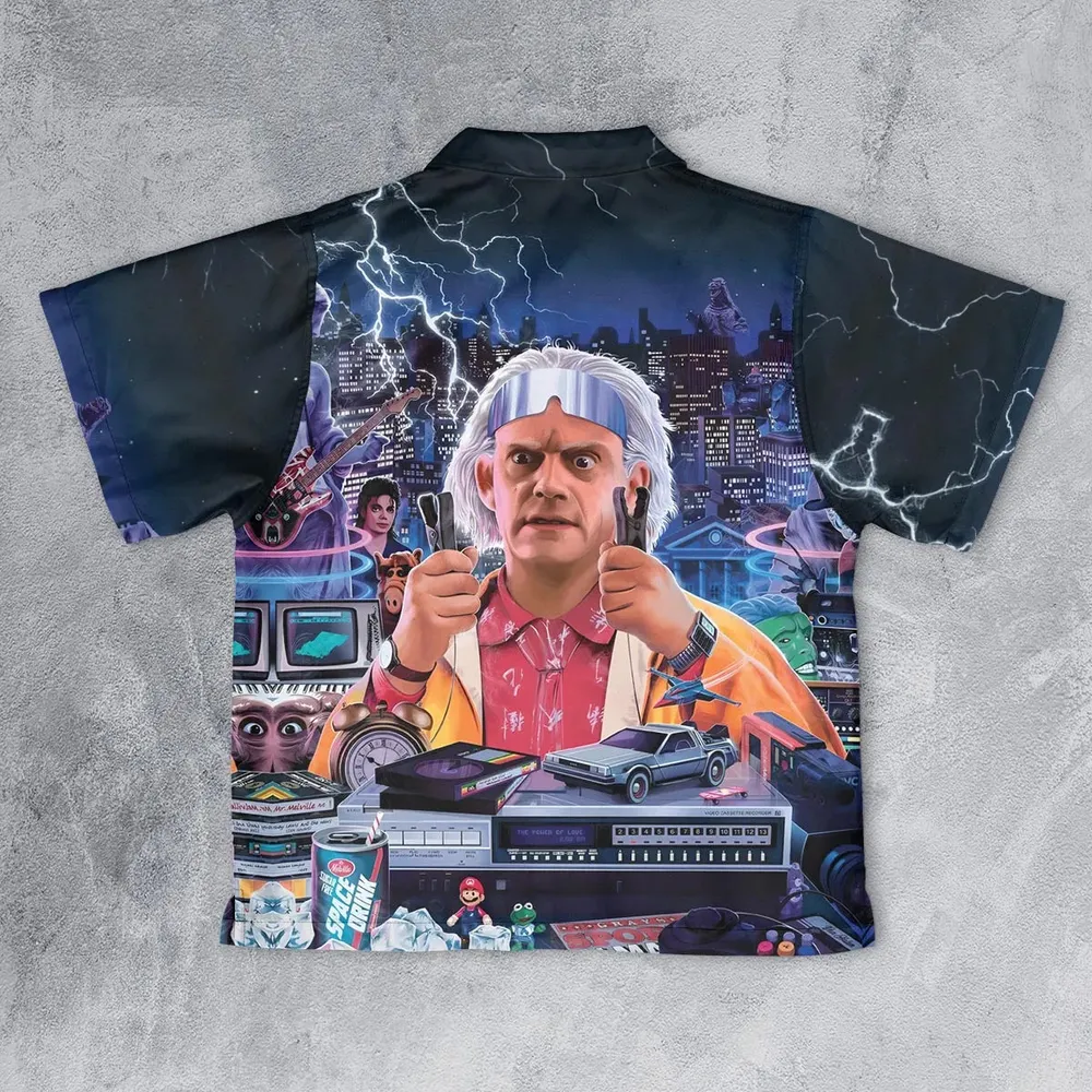 Great Scott! Back To The Future Youth Hawaiian Shirt - 2