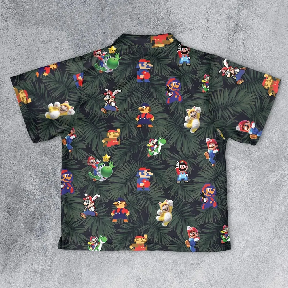 Tropical Mario Super Mario Youth Hawaiian Shirt - 2