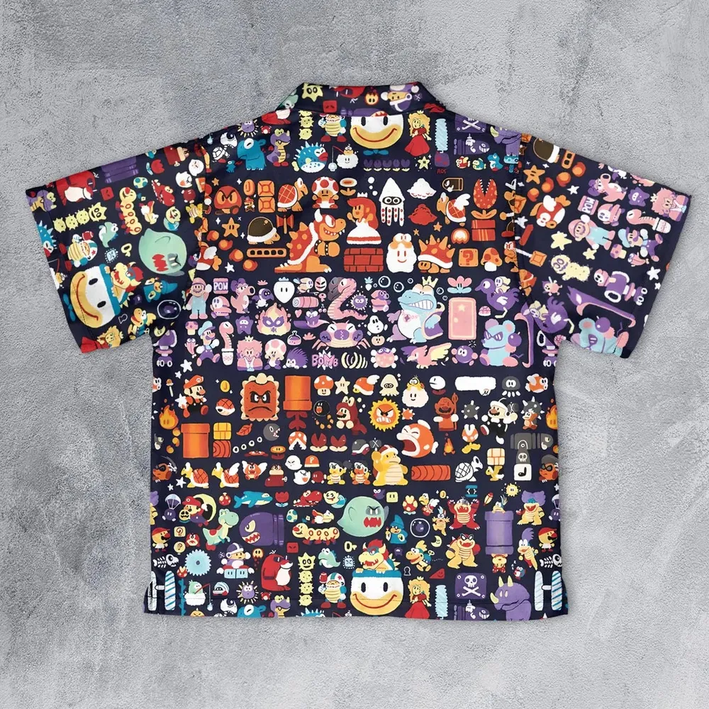 Mario Colors Super Mario Youth Hawaiian Shirt - 2