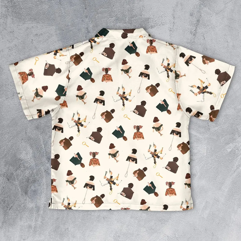 Clue The Movie Characters Pattern Youth Hawaiian Shirt - 2