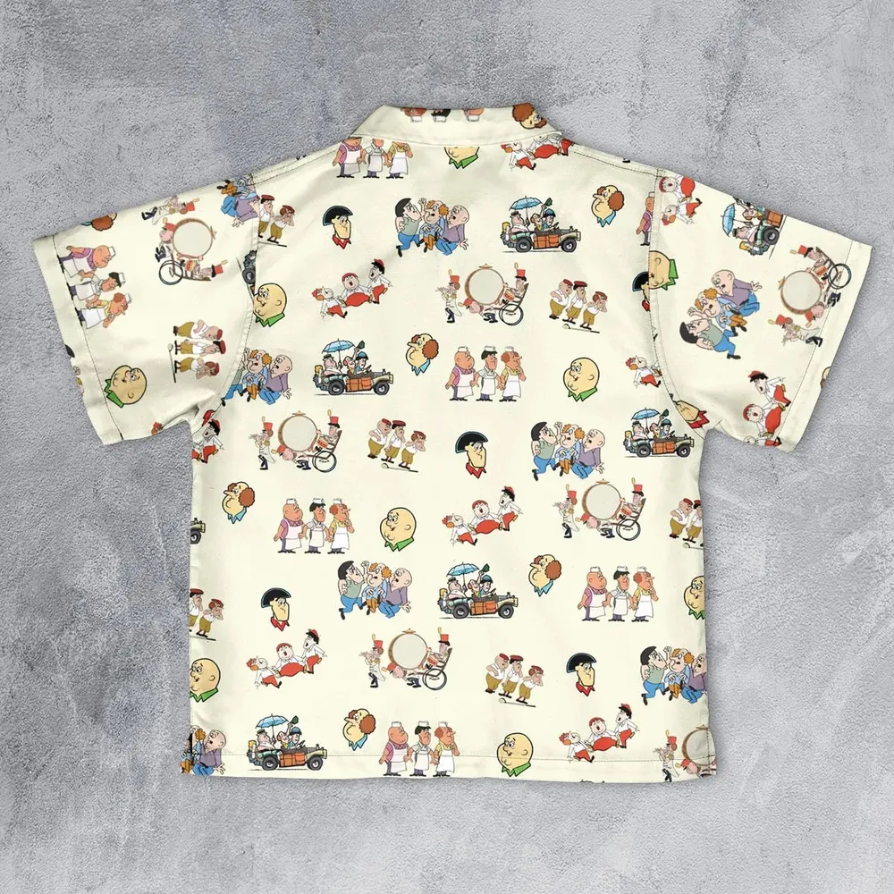 Three Stooges Cartoon 1965 Youth Hawaiian Shirt - 2