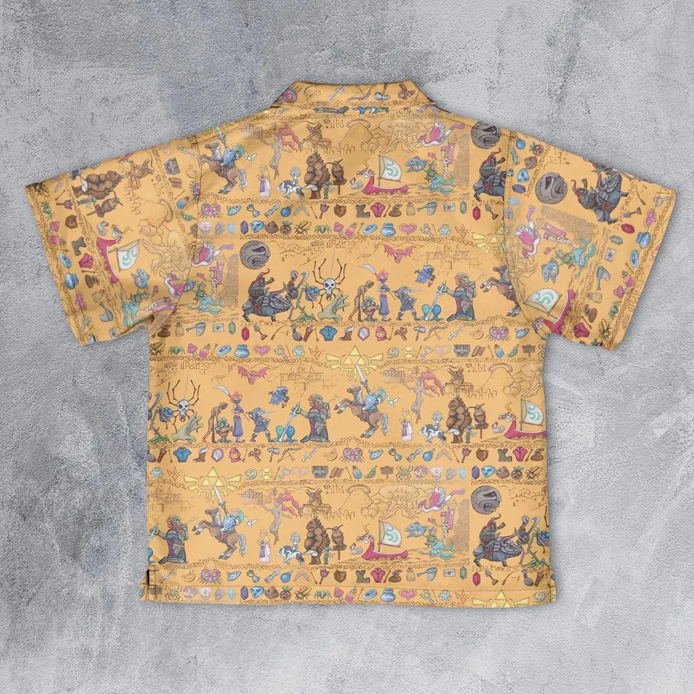 Link's Journey Tapestry The Legend Of Zelda Youth Hawaiian Shirt - 2
