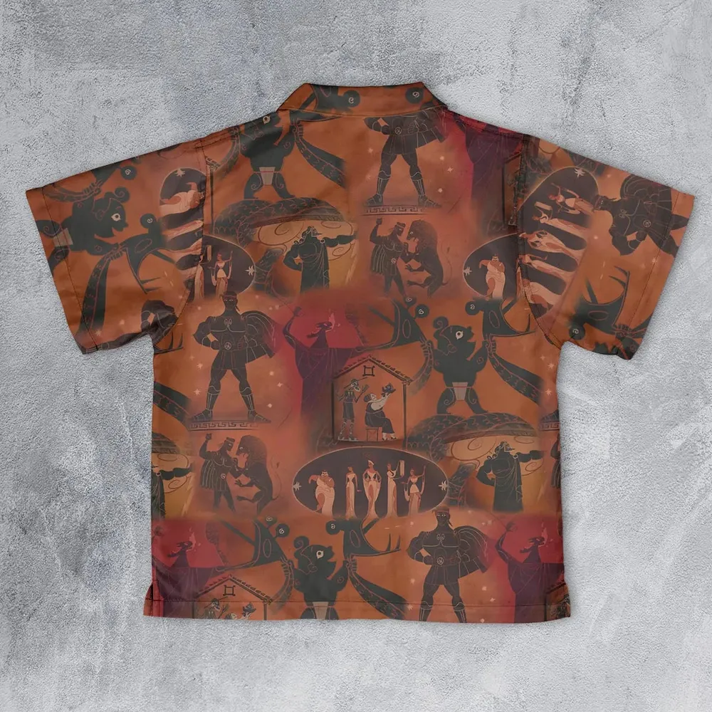 Ancient Hero Hercules 1997 Seamless Youth Hawaiian Shirt - 2
