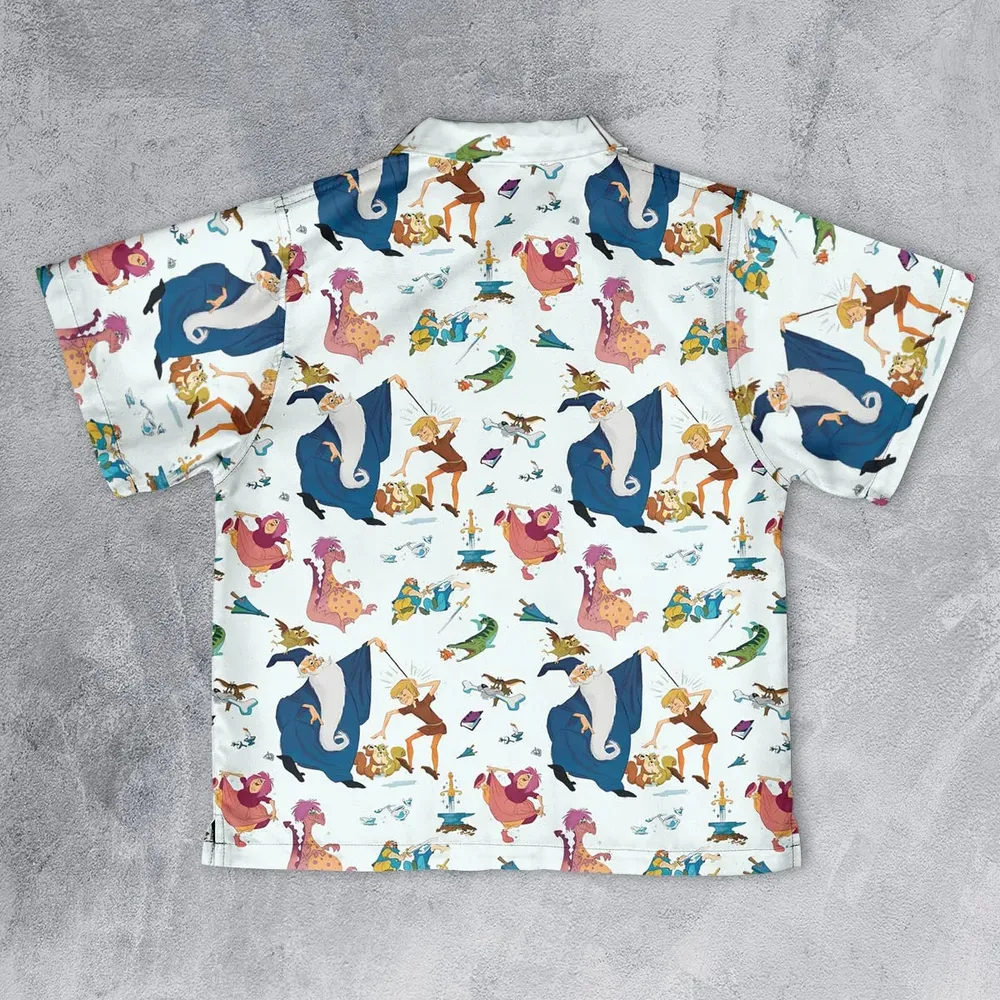 Sword in the Stone Pattern Youth Hawaiian Shirt - 2