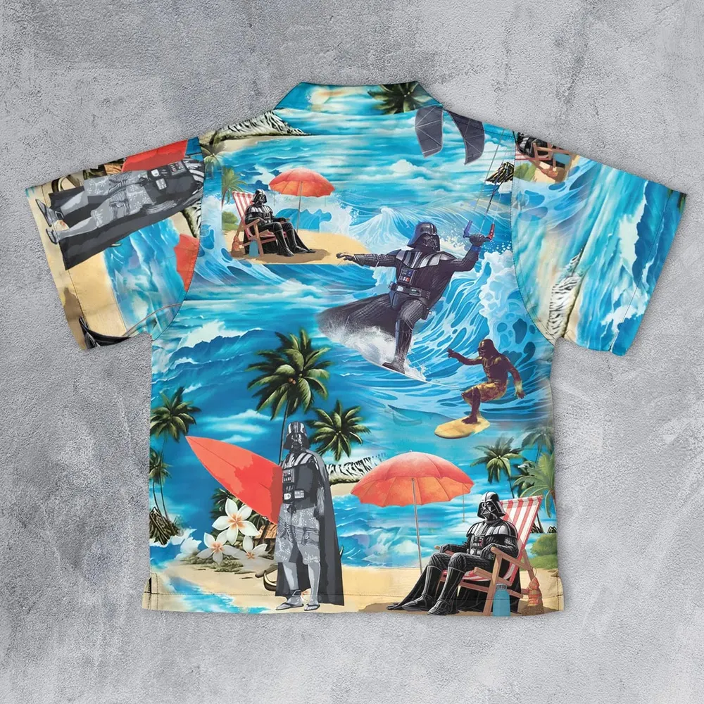 Darth Vader Surfing Youth Hawaiian Shirt - 2